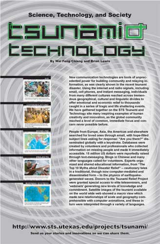 Tsunami & Technology Poster design